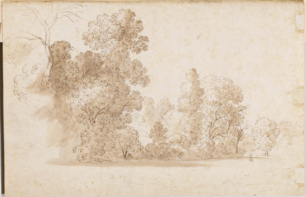 Metsäinen maisema tekijältä Cornelis van Poelenburgh or Poelenburch