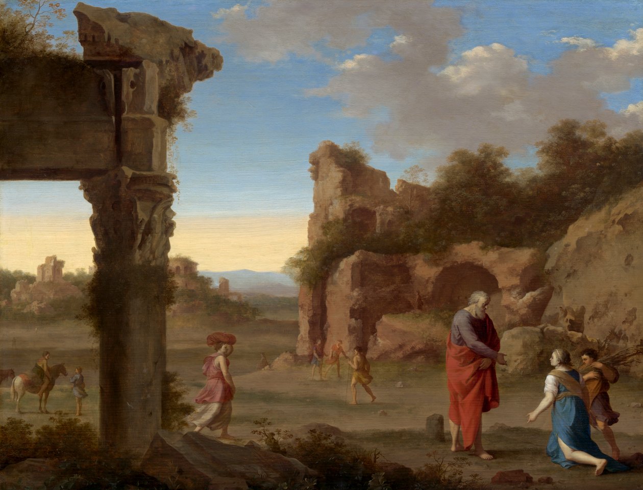 Profeetta Elia ja Sarpatin leski, noin 1630 tekijältä Cornelis van Poelenburgh or Poelenburch