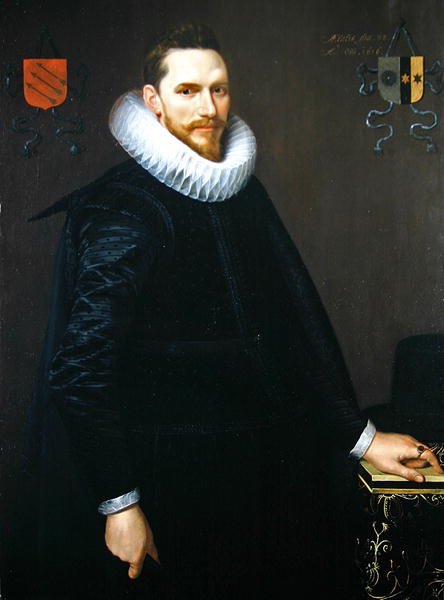 Adriaen de Kies van Wiessenin muotokuva, 1616 (katso pari kohdasta 307902) tekijältä Cornelis van der Voort