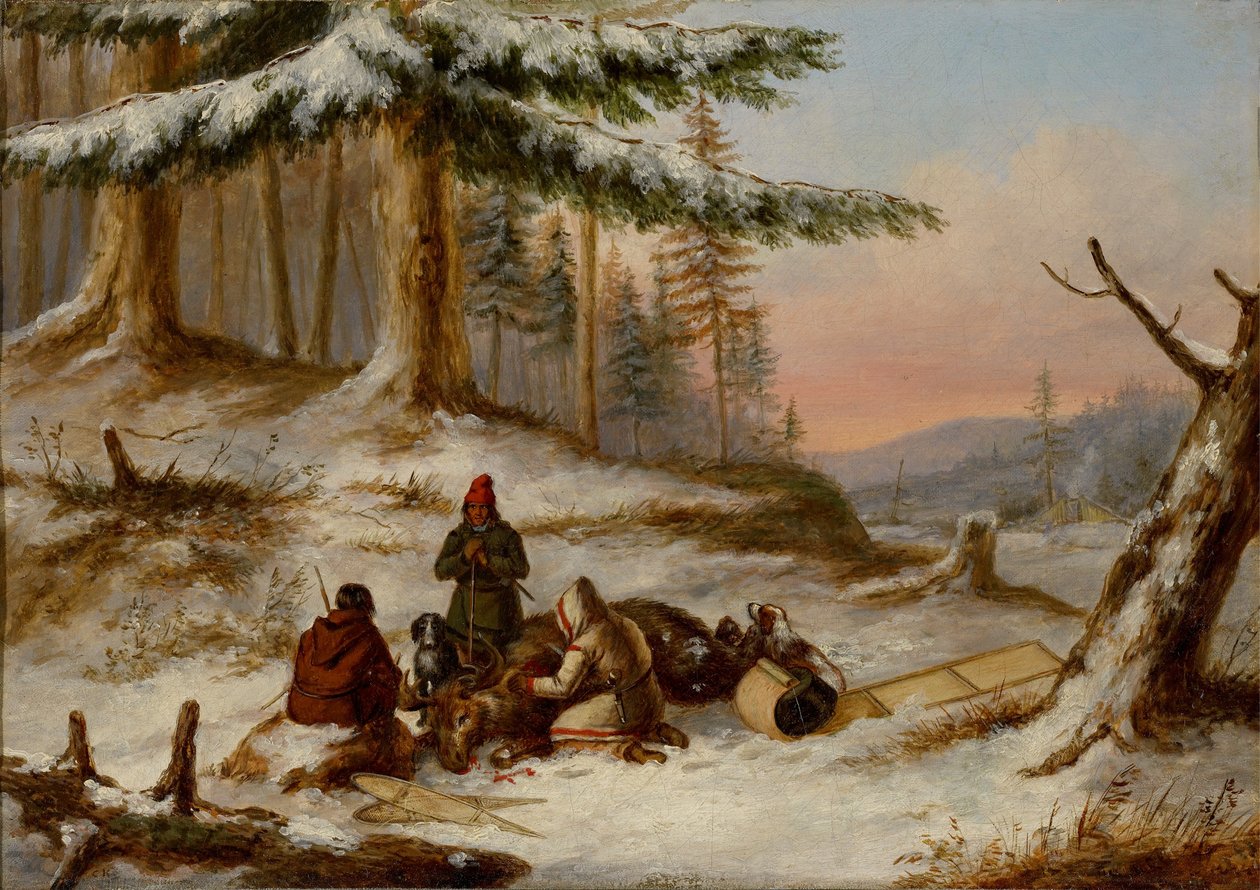 Hirvenmetsästäjät tekijältä Cornelius Krieghoff