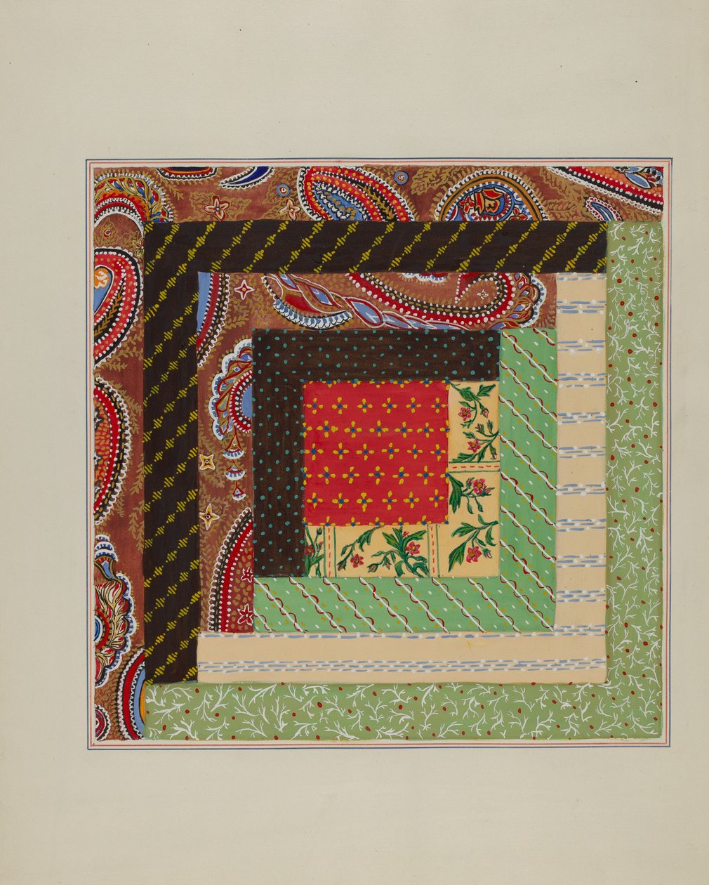 Hirsimökki Quilt Square tekijältä Cornelius Christoffels and Margaret Linsley
