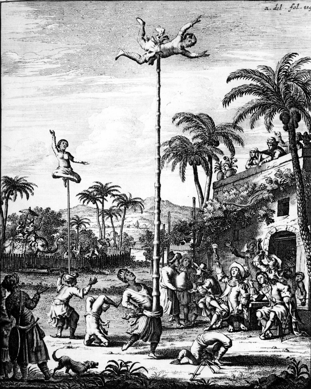 Discovery of the Indies: pelit - teoksessa "" Voyages of W. Shouten in the East Indies", toim. amsterdam tekijältä Cornelius Decker