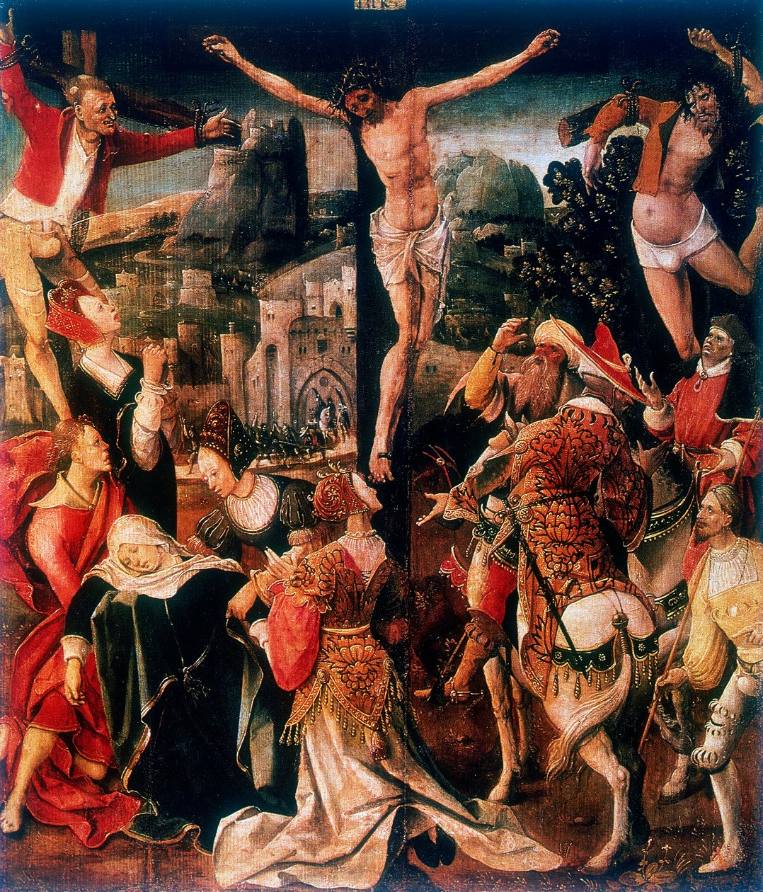 "Golgata", 1400-luvun loppu tai 1500-luvun loppu tekijältä Cornelius Engebrechtsz