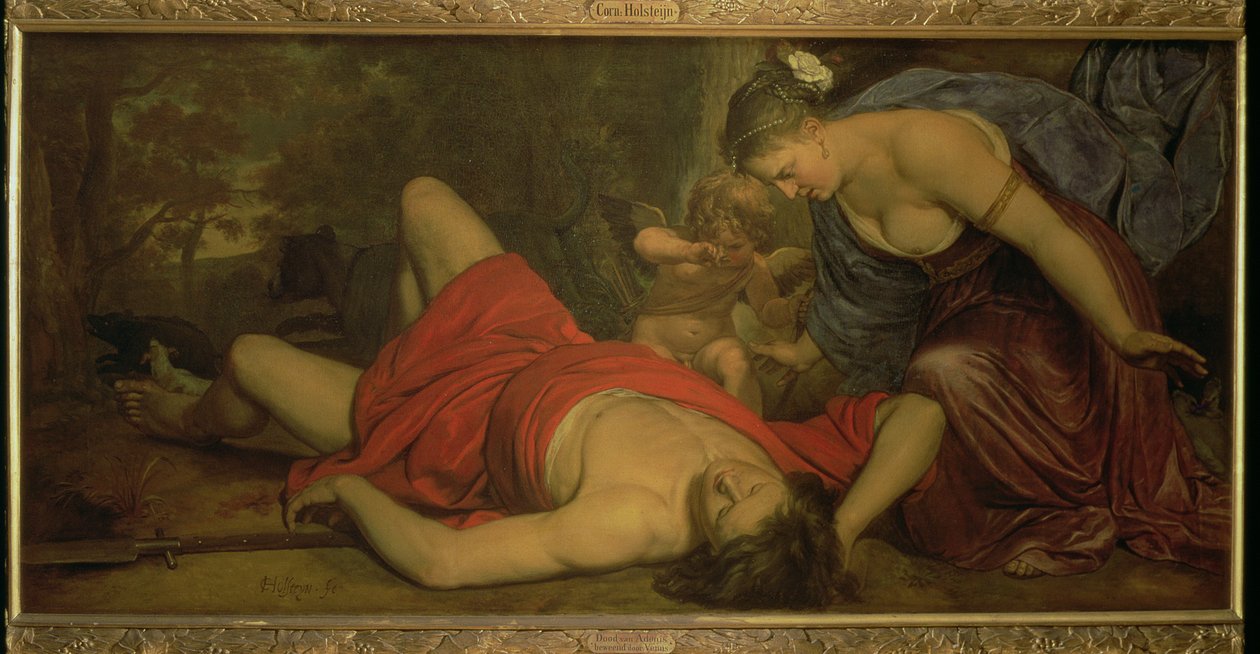 Venus itkee Adonisin kuolemaa (öljy kankaalle) tekijältä Cornelius Holsteyn