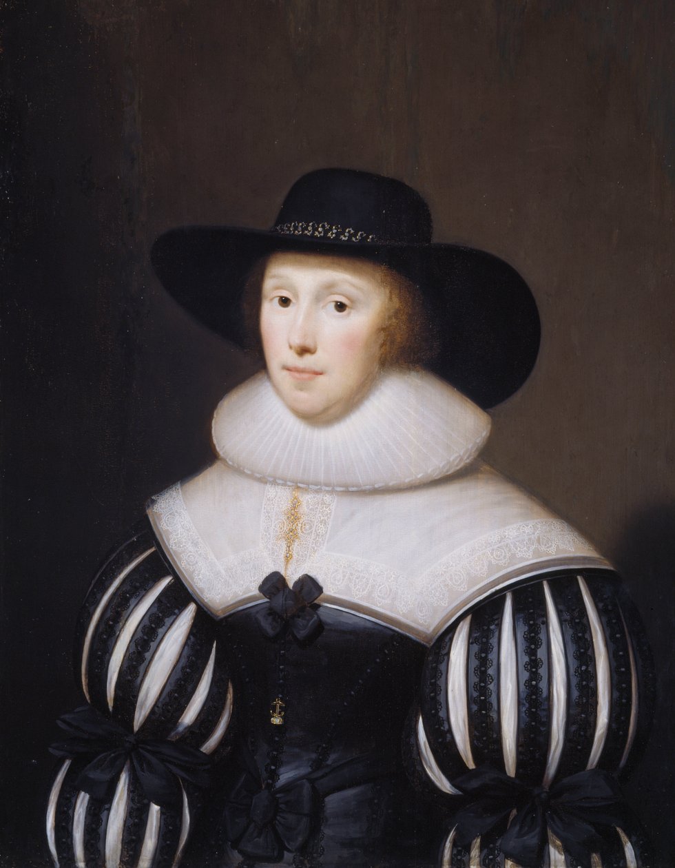 Grace Bradbournen muotokuva, Thomas Holten vaimo, 1627-1700 tekijältä Cornelius I Johnson