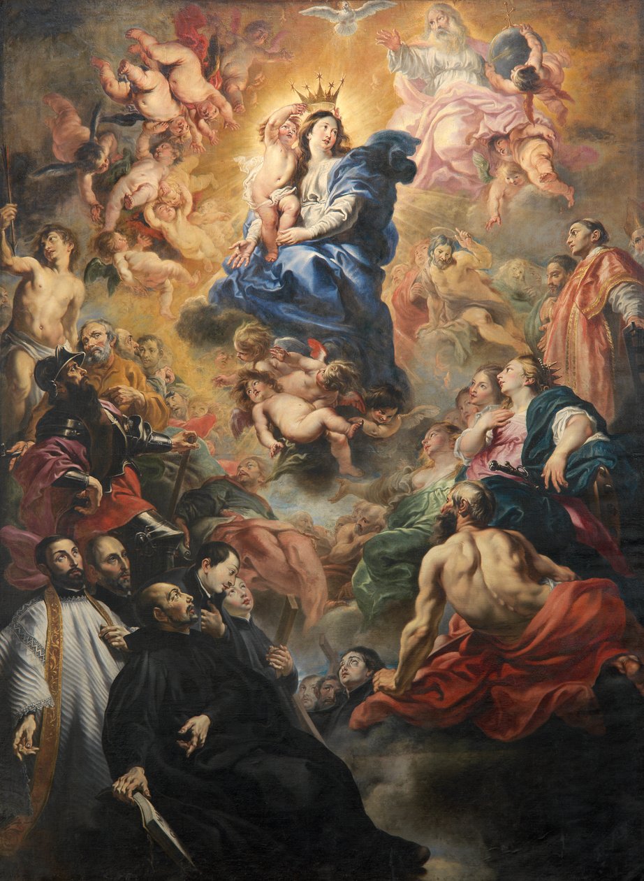 Coroação da Virgem (óleo sobre tela) finlandês tekijältä Cornelius I Schut