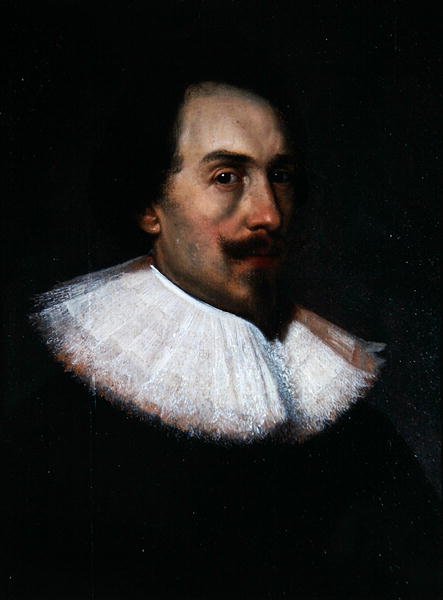 Tuntematon herrasmies valkoisessa kauluksessa (öljy paneelille) tekijältä Cornelius Jansen