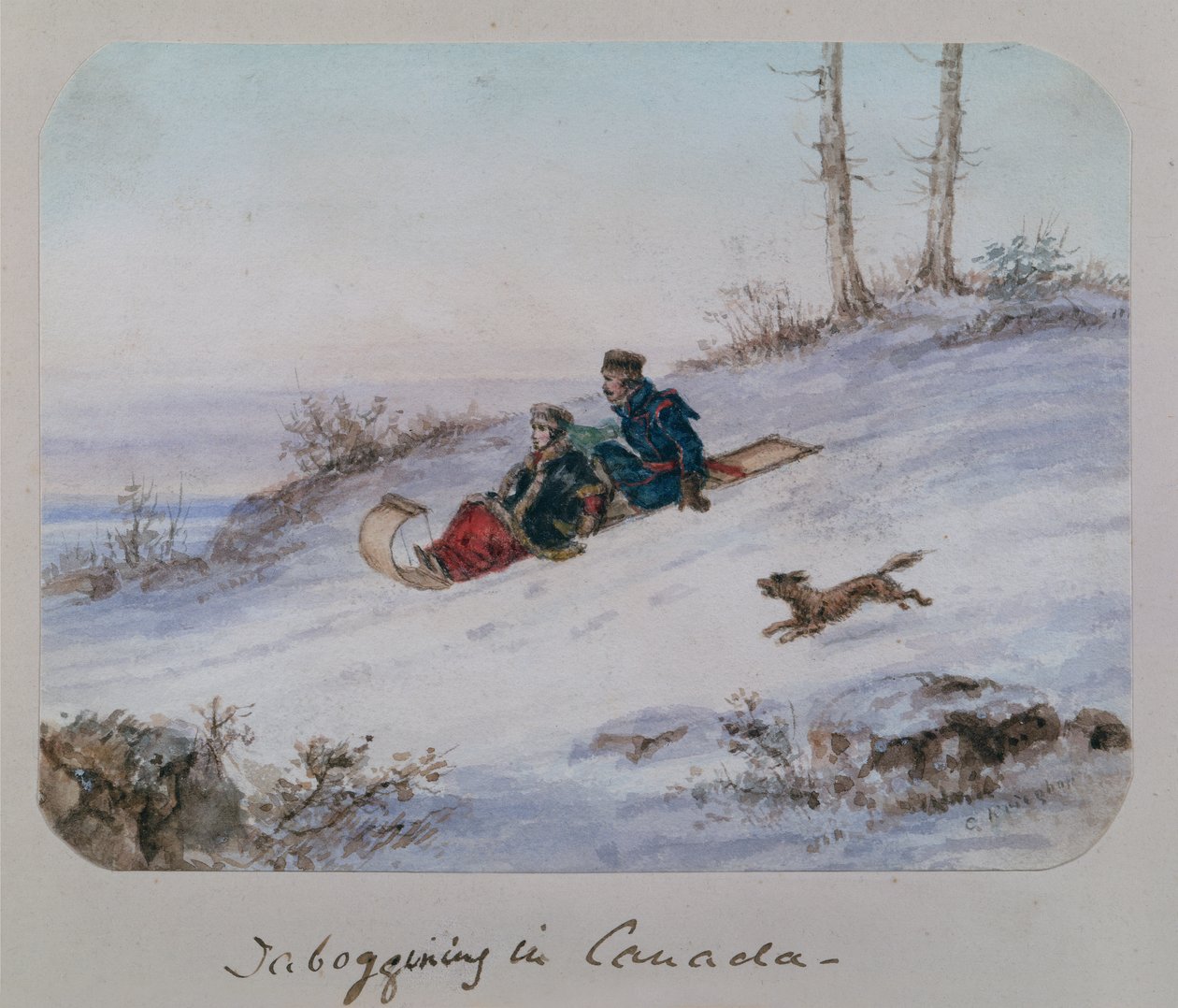 Tabogging Kanadassa tekijältä Cornelius Krieghoff