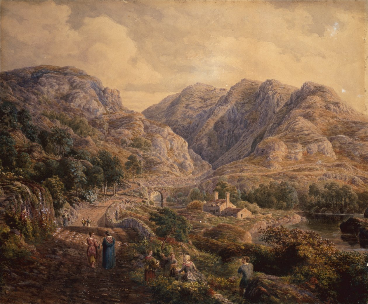Pont Aber Glaslynin sola, Pohjois-Wales tekijältä Cornelius Varley