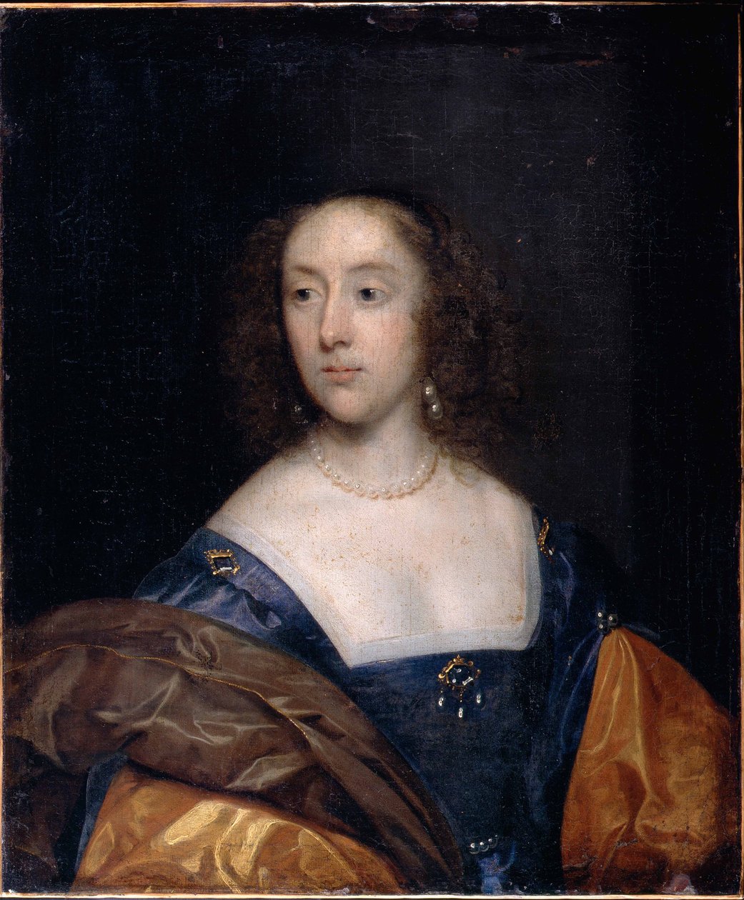Muotokuva sinisestä sinisestä naisesta tekijältä Cornelius the elder Johnson