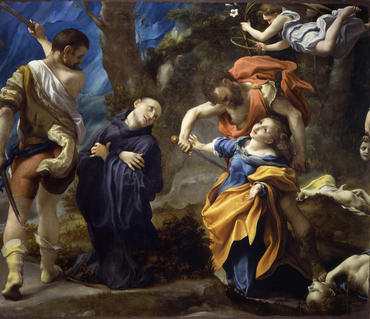 Pyhien Placiduksen, Flavia Domitillan, Eutychiuksen ja Victorinuksen marttyyrikuolema, 1525 tekijältä Correggio