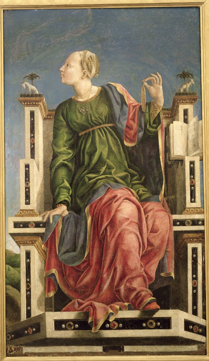 Erato (tempera paneelissa) tekijältä Cosimo Tura