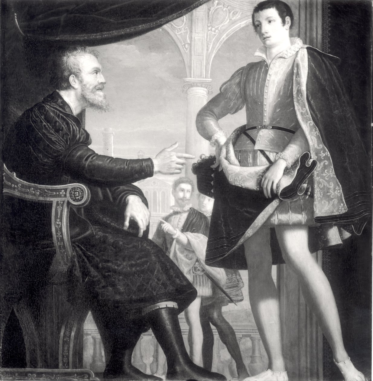 Michelangelo (1475-1564) ja Francesco I (1541-87) de Medici tekijältä Cosimo Gamberucci or Gambaruccio