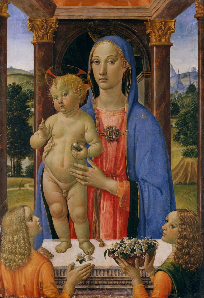 Madonna ja lapsi enkelien kanssa. tekijältä Cosimo Rosselli