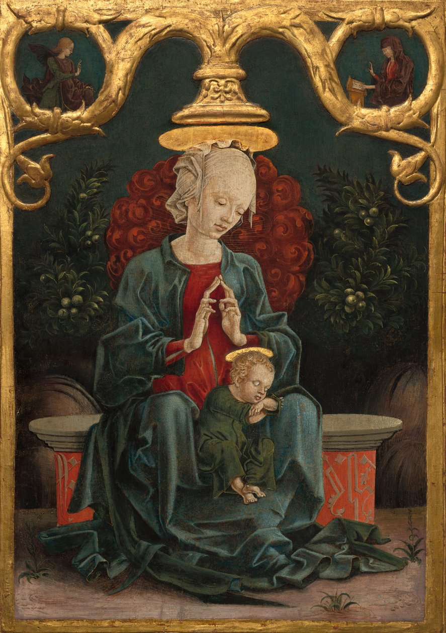 Madonna ja lapsi puutarhassa, n. 1460-1470 tekijältä Cosimo Tura