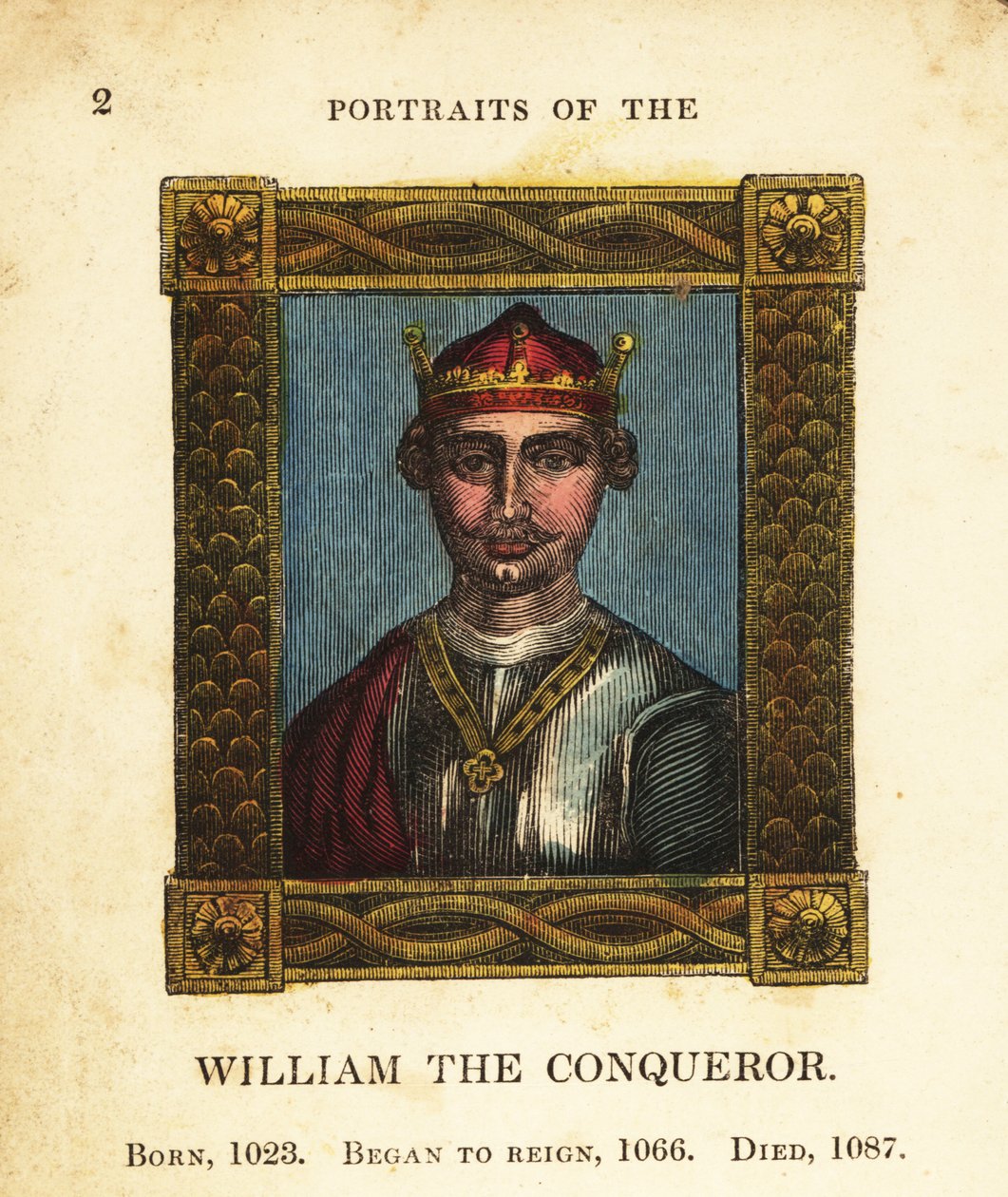 Muotokuva Englannin kuningas William I Valloittajasta, syntynyt 1023, alkoi hallita 1066 ja kuoli 1087 tekijältä Cosmo Armstrong