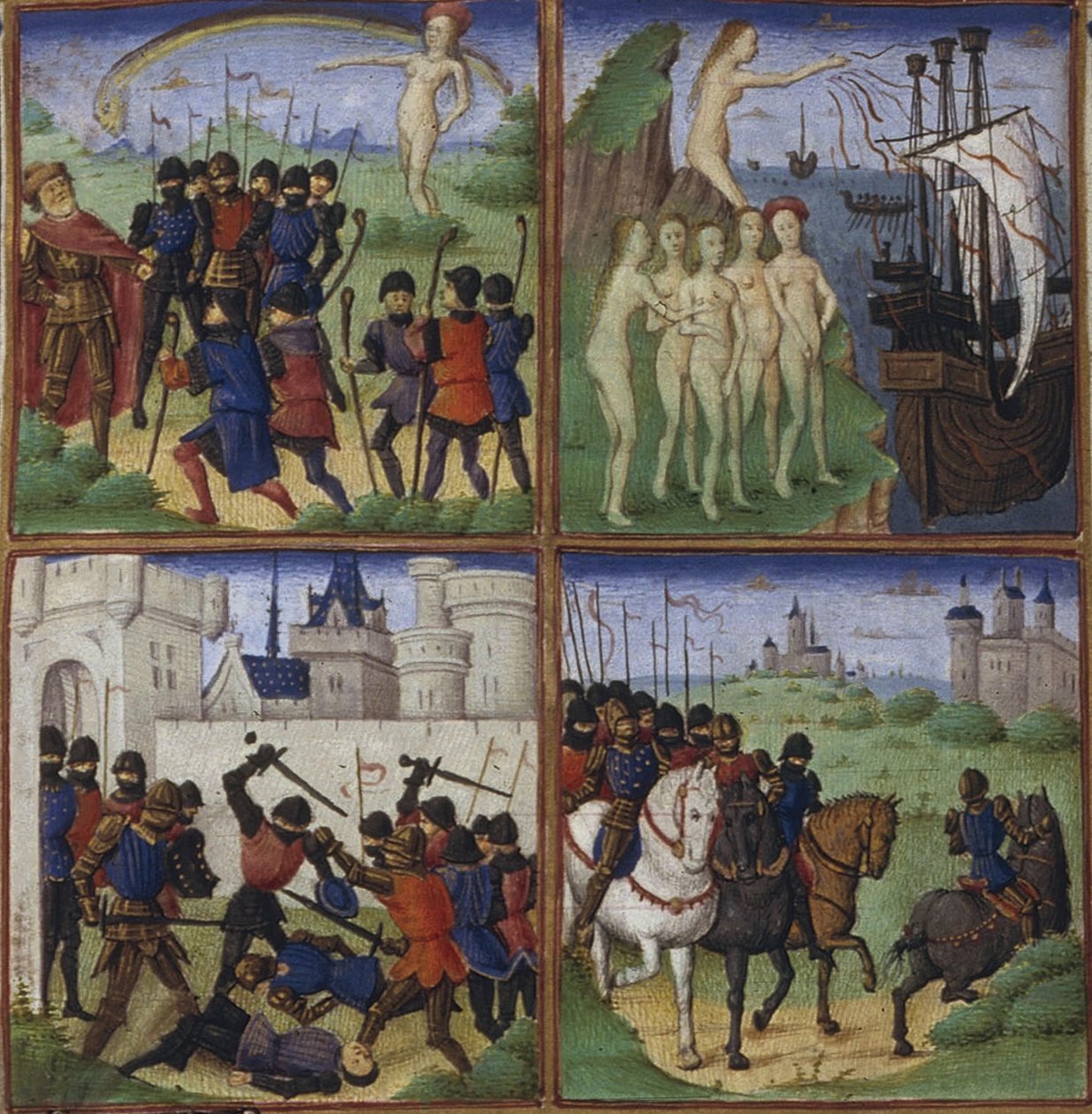 Kuvitus Vergiliusin eeposelle Aeneis, 1450-1499 tekijältä Coëtivy Master