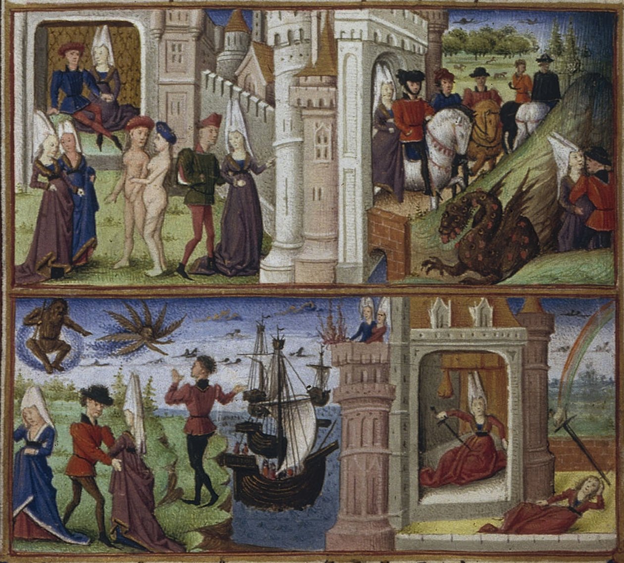 Kuvitus Vergiliusin eeposelle Aeneis, 1450-1499 tekijältä Coëtivy Master