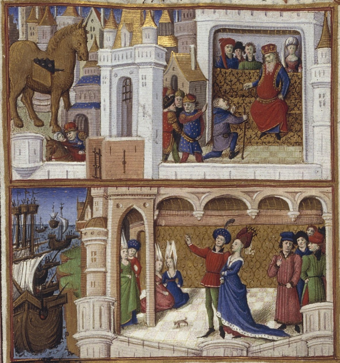 Kuvitus Vergiliusin eeposelle Aeneis, 1450-1499 tekijältä Coëtivy Master