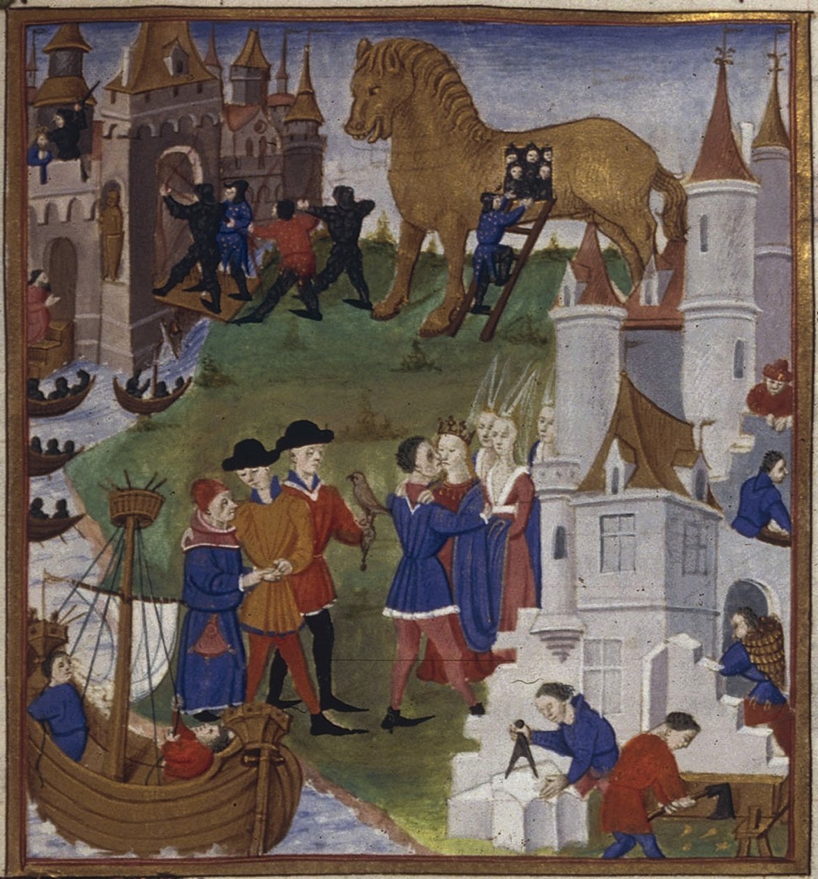 Kuvitus Vergiliusin eeposelle Aeneis, 1450-1499 tekijältä Coëtivy Master