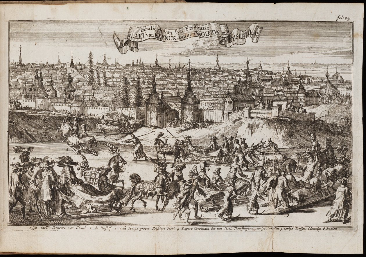 Vologda Lähettäjä: Historisch Verhael tai Beschryving van de Voyagie, 1677 tekijältä Coyet