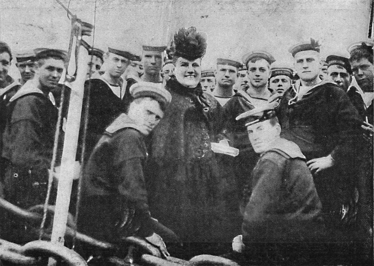 "Laivaston äiti tapaamassa poikia Kiinaan, 1900 tekijältä Cribb