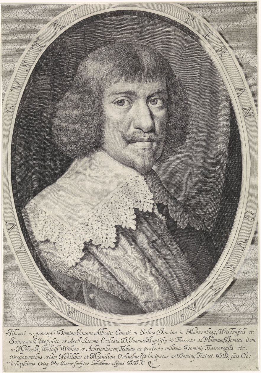 Johan Albert van Solms 1599-1648 tekijältä Crispijn van de Passe