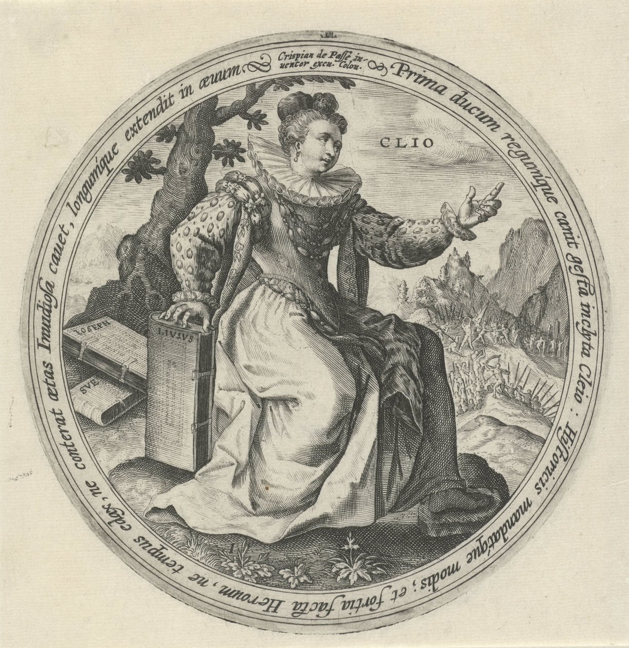 Clio The Nine Muses (sarjan nimi) tekijältä Crispijn van de Passe (I)