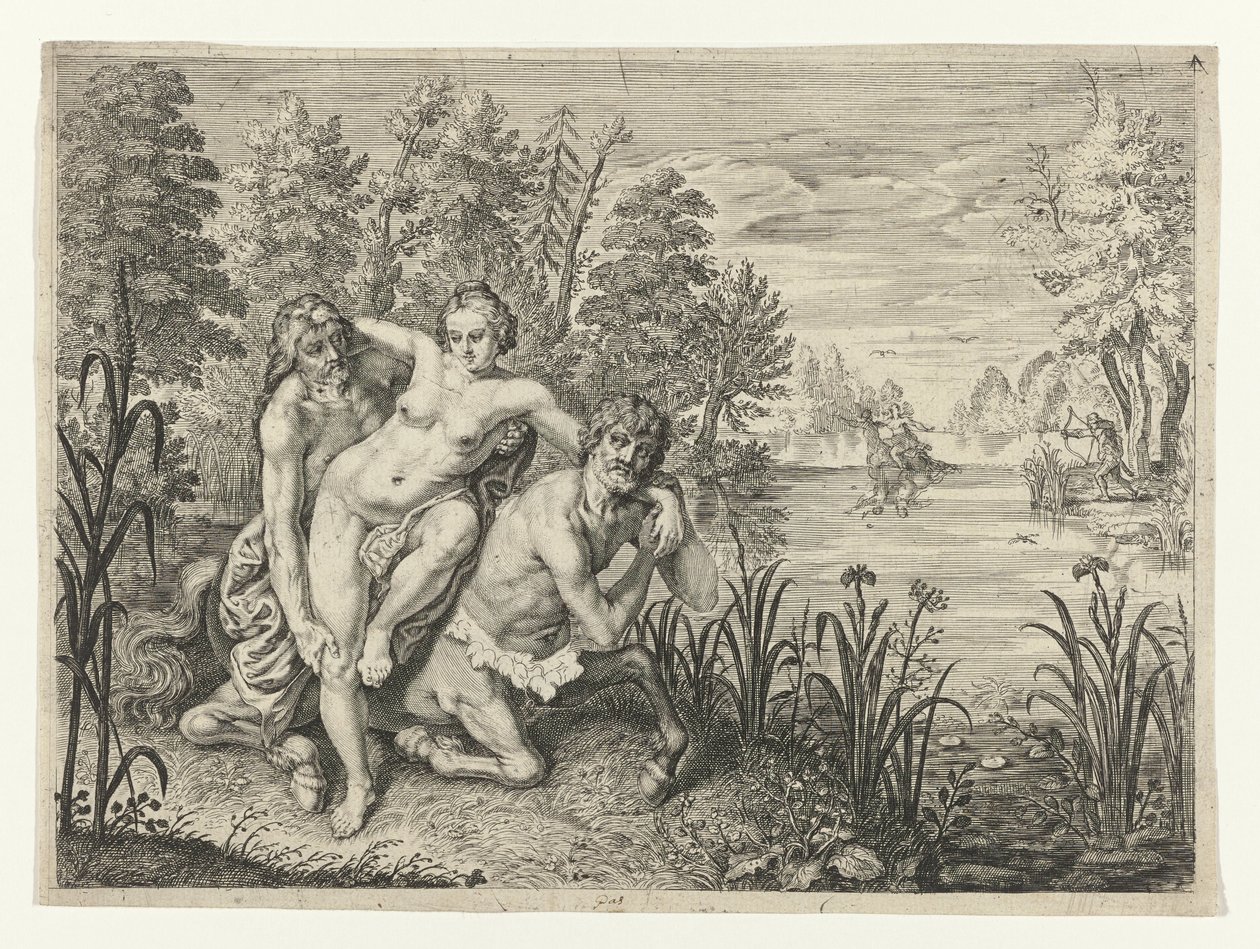 Nessus porta a Deianira a través del riu Dianier de Nessus situat a l