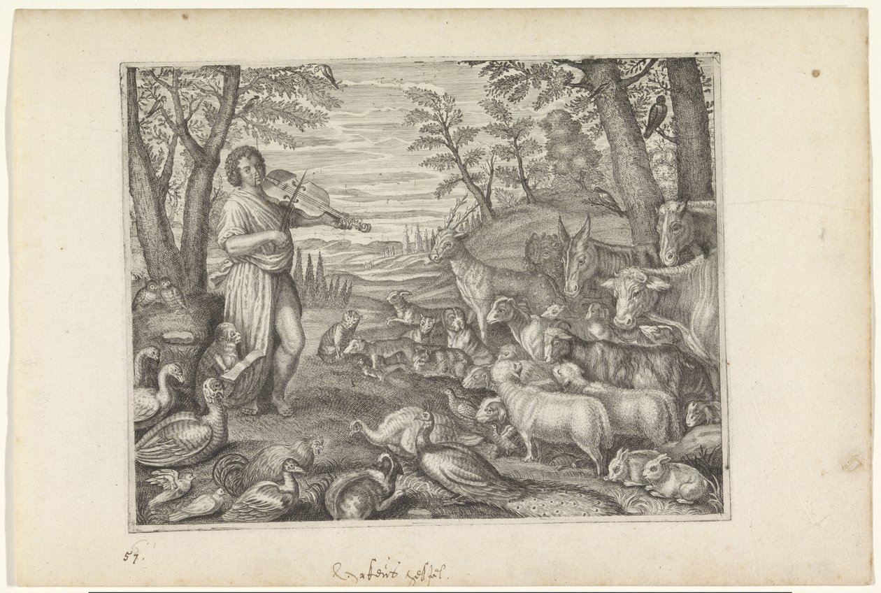 Orpheus lumoaa eläimet musiikillaan Ovid