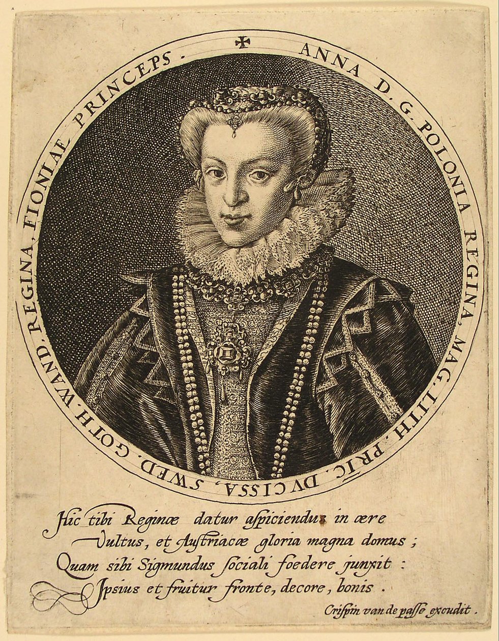 Anna Catherine Constance Vasa Puolasta 1619-1651 tekijältä Crispijn van de Passe the Elder