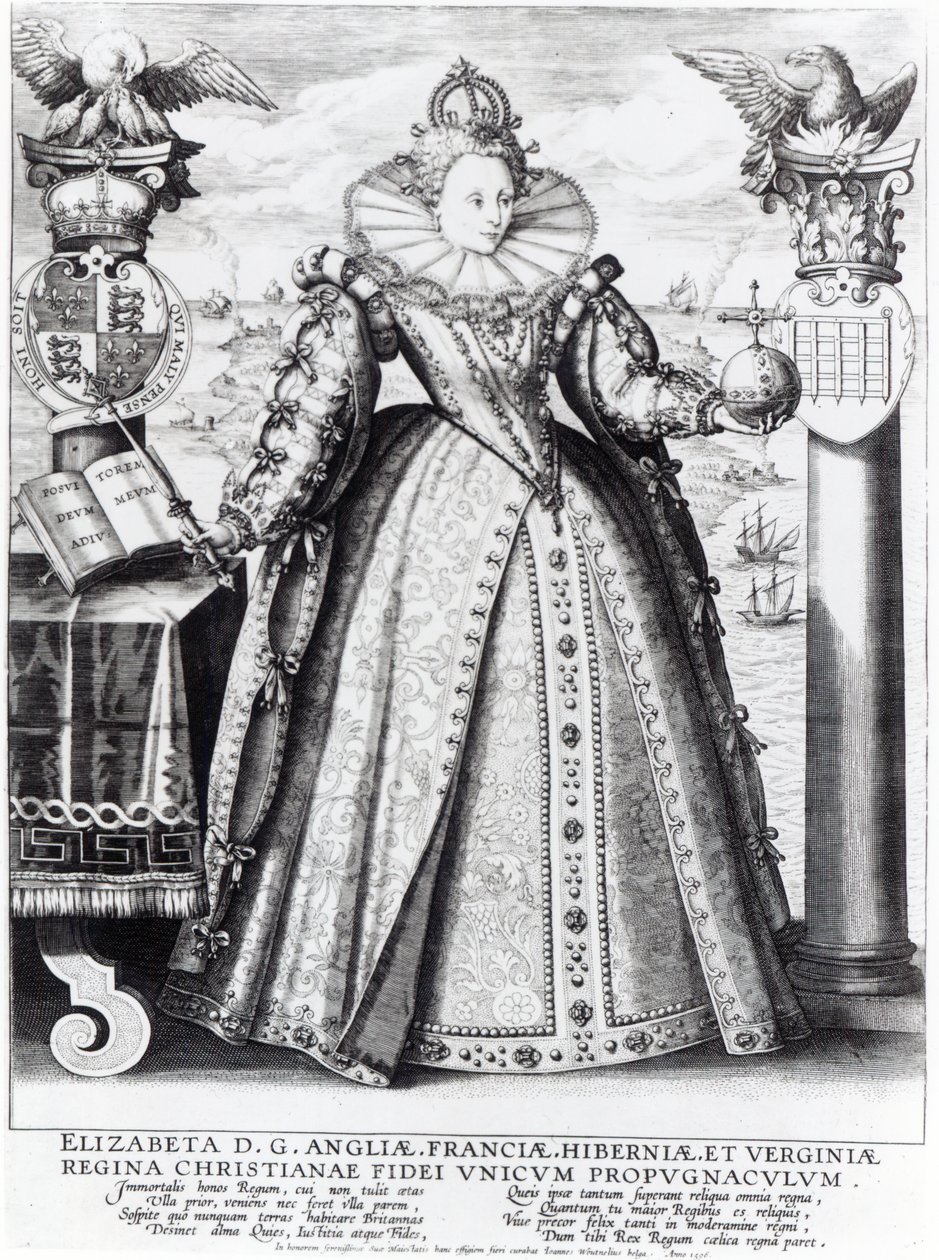 Kuningatar Elisabet I (1533-1603) 1596 tekijältä Crispin  Passe