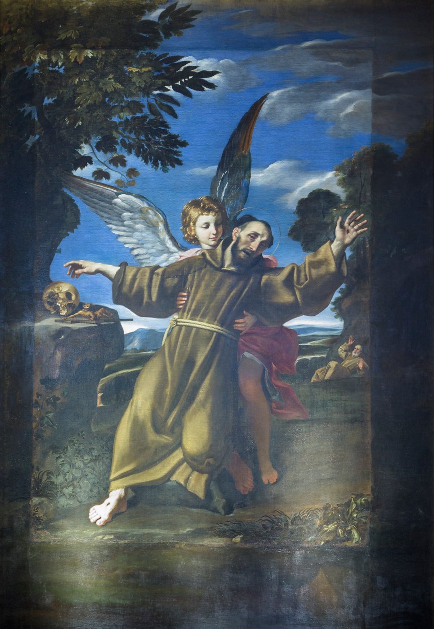 Enkeli piteli Pyhää Franciscusta ekstaasissa tekijältä Crispin of Viterbo