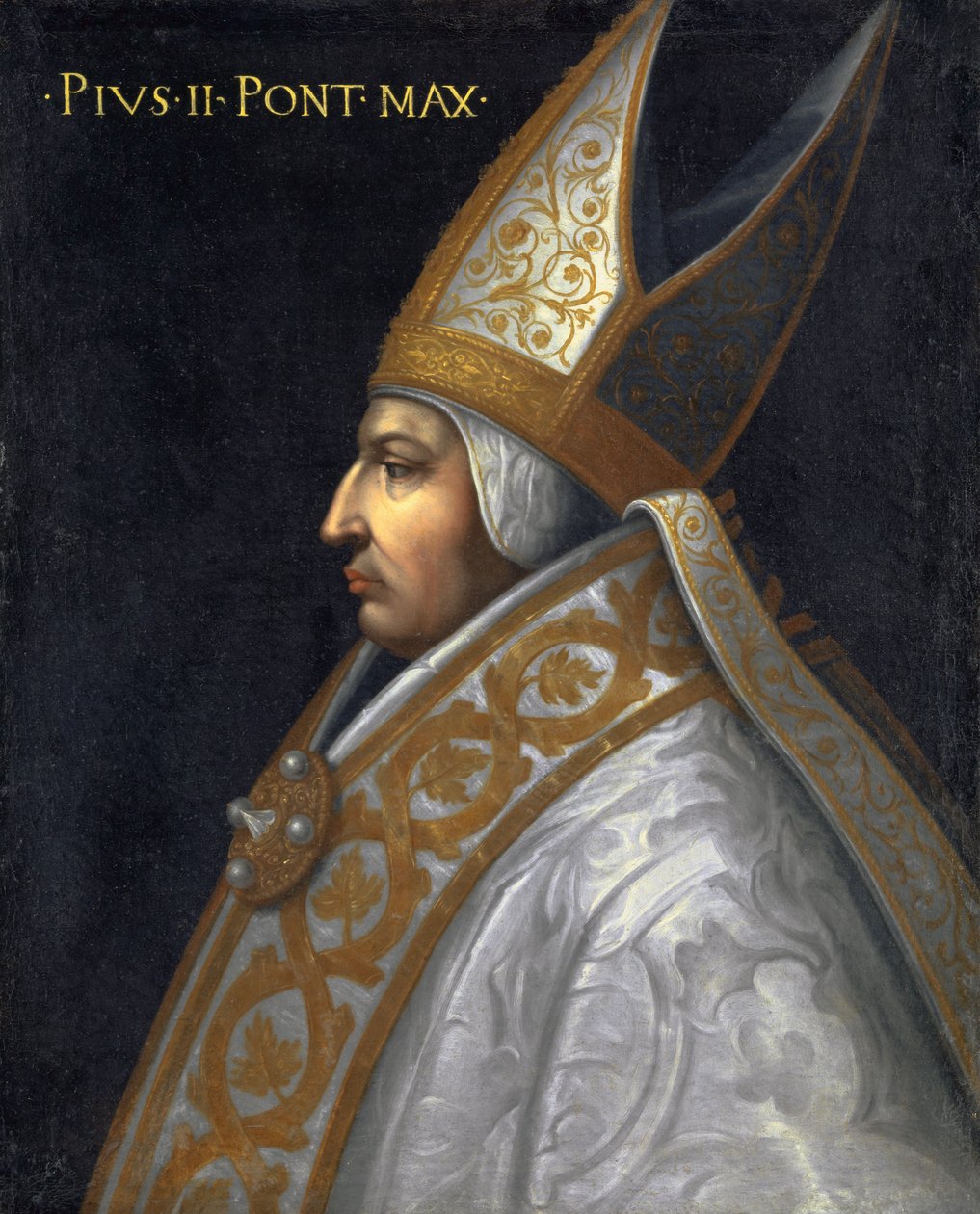 Paavi Pius II:n muotokuva, n. 1560 tekijältä Cristofano dell Altissimo