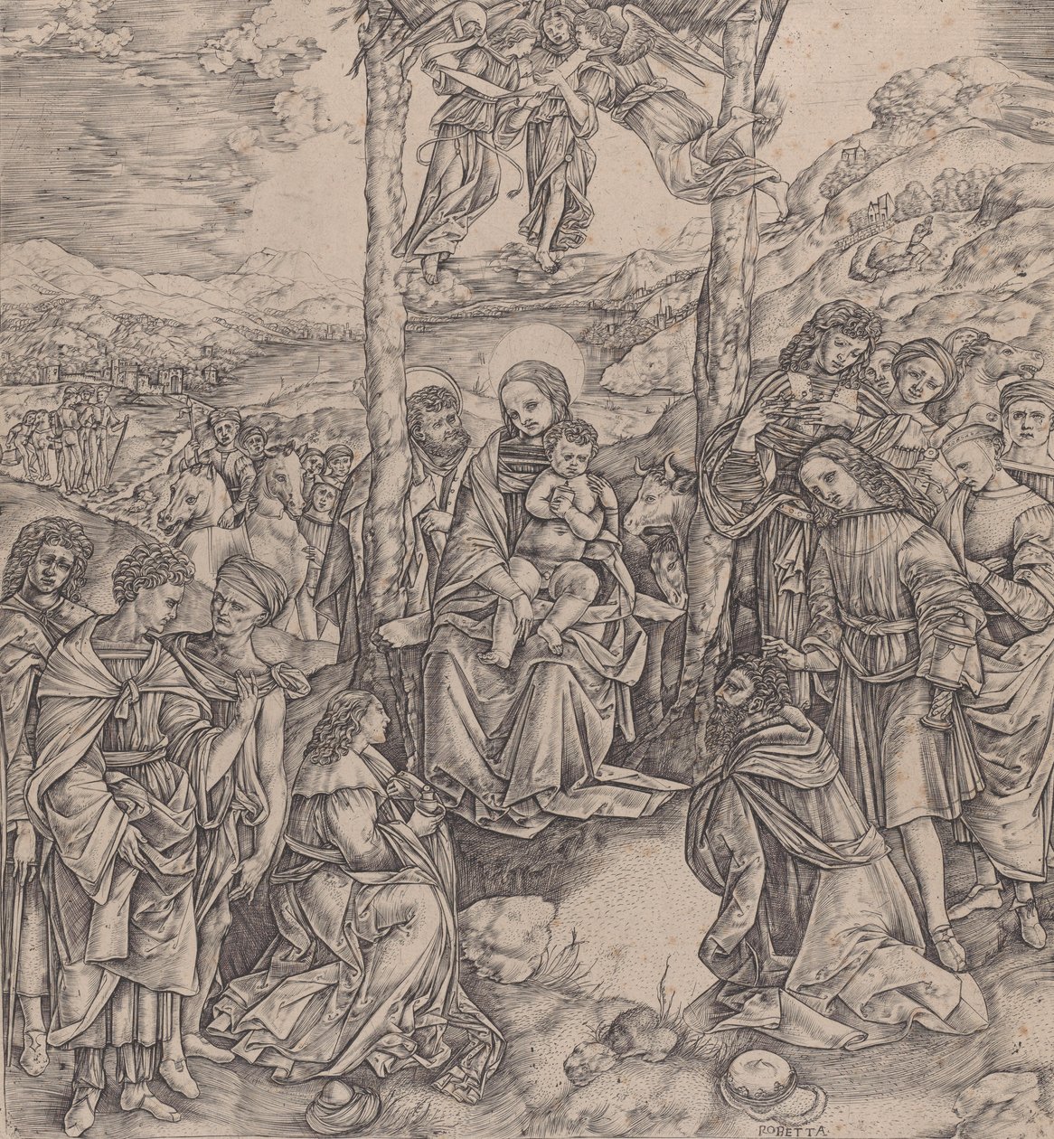 Maagien palvonta, 1500-10. tekijältä Cristofano di Michele Martini