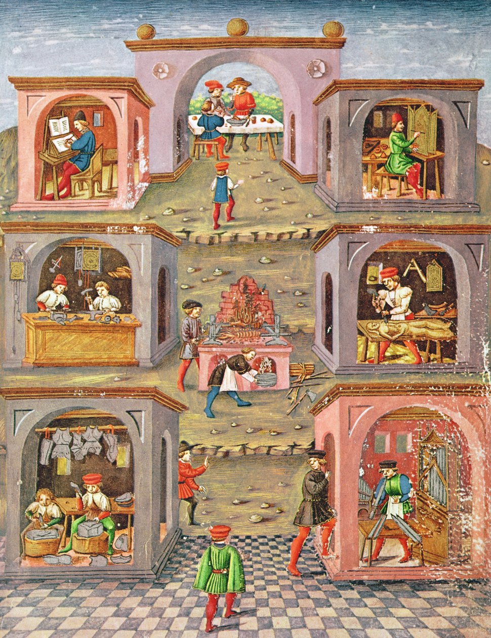 Ms. Lat 209 fol.11r The Professions, "De Sphaera" tekijältä Cristoforo De Predis