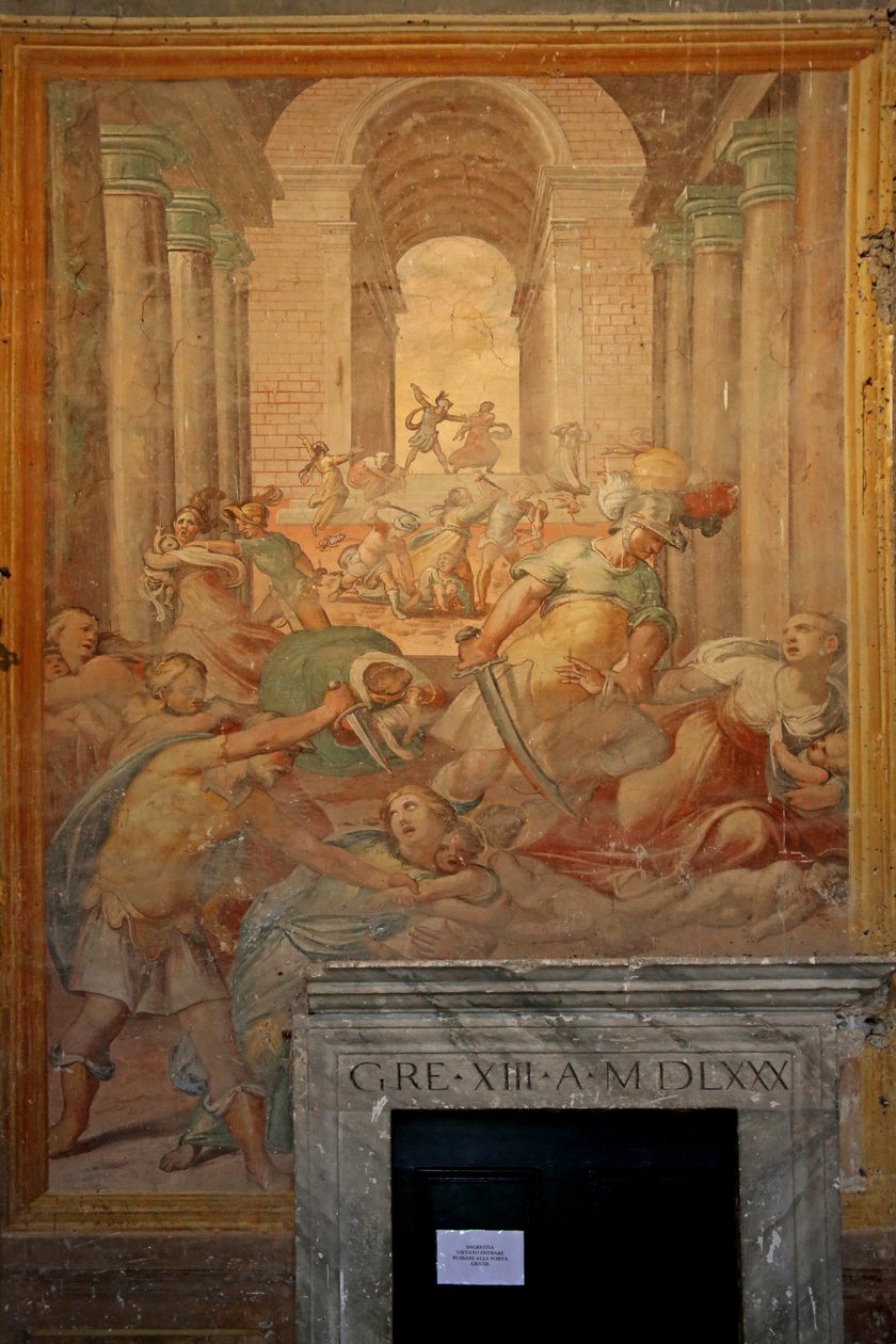Lukuisten pyhimysten marttyyrikuolema tekijältä Cristoforo & Tempesta Antonio (1555 1630) Roncalli
