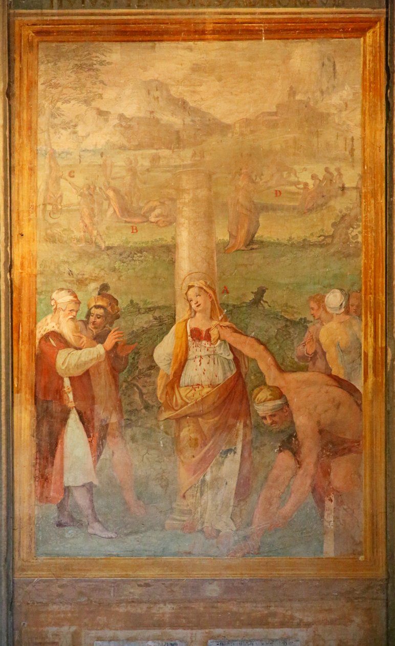 Naispyhimyksen marttyyrikuolema tekijältä Cristoforo and Tempesta, Antonio Roncalli