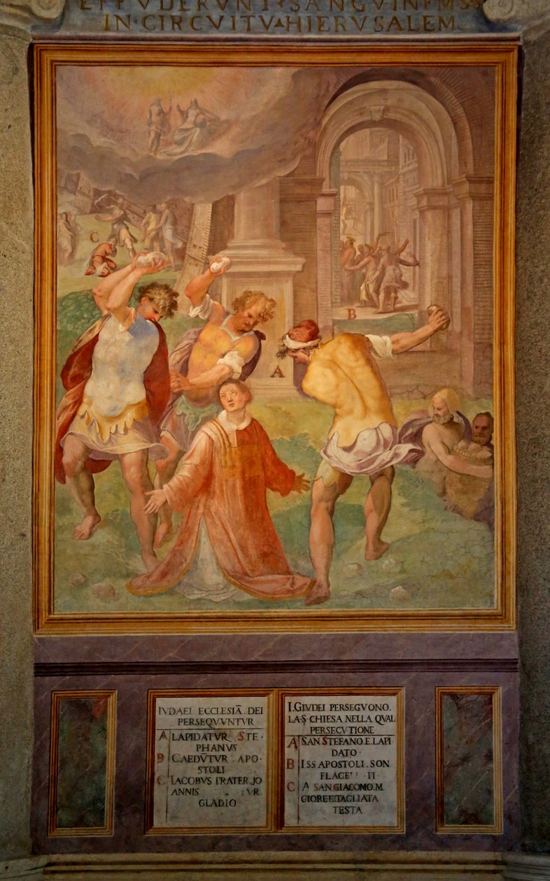 Pyhän Stefanoksen marttyyrikuolema tekijältä Cristoforo and Tempesta, Antonio Roncalli