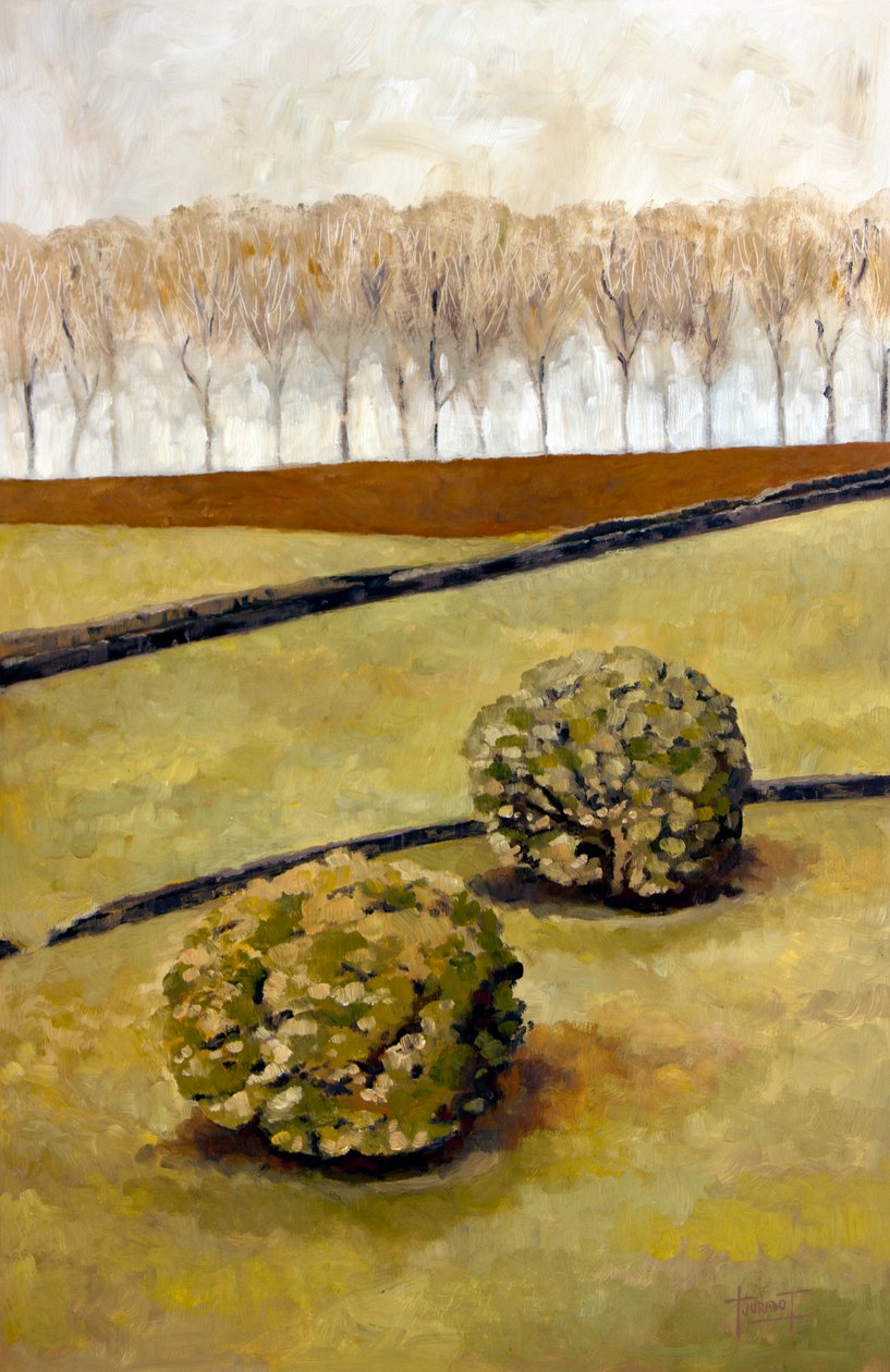Katsojat, Cotswolds, 2010 (öljy paperille) tekijältä Cruz Jurado Traverso