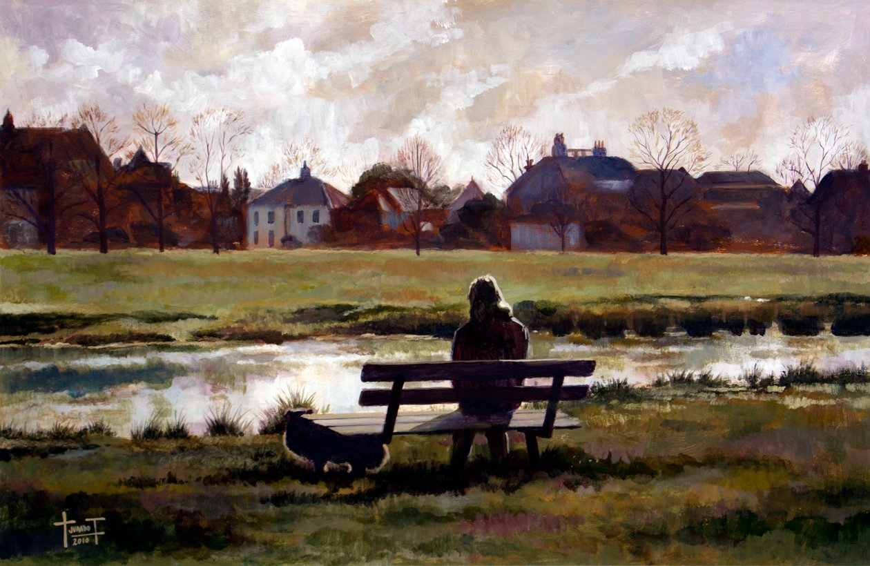 Wimbledon Pond, 2010 (akryyli paperille) tekijältä Cruz Jurado Traverso