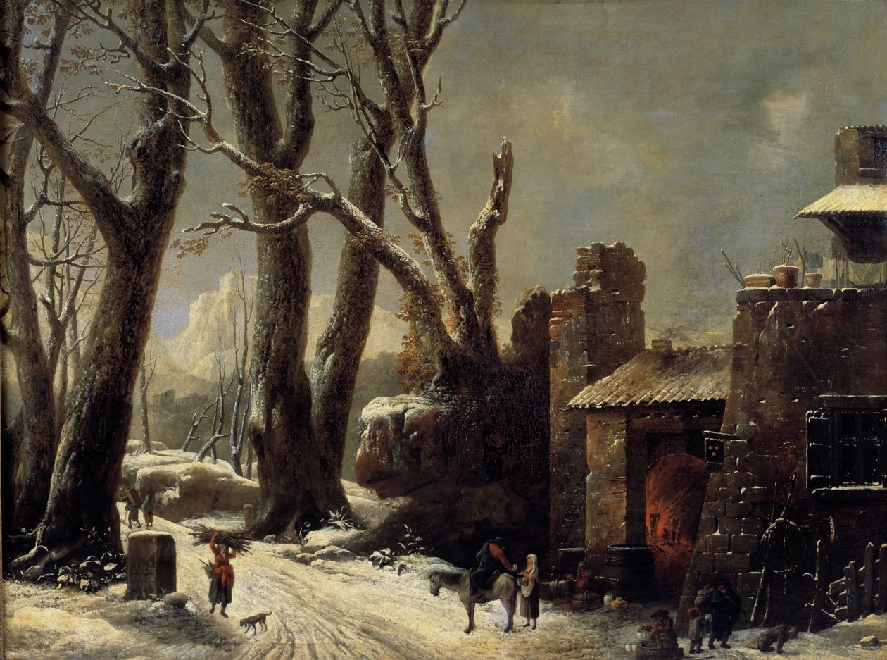 Cesar Van Loon (1743-1821) ensimmäinen lumi Piemontissa tekijältä César van Loo