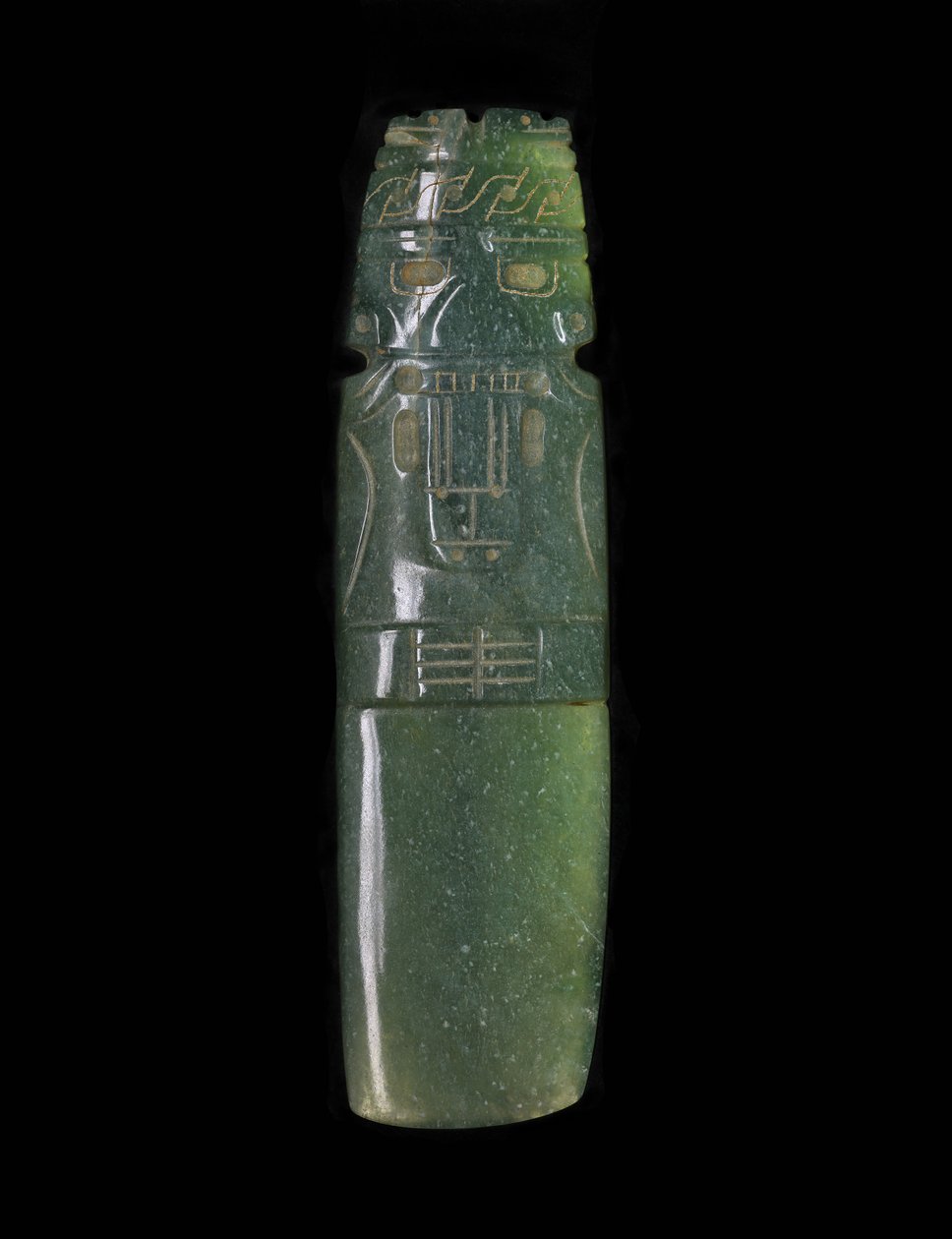Ax-God Celt, 500-1000 jKr (jade) tekijältä Culture Guanacaste Nicoya