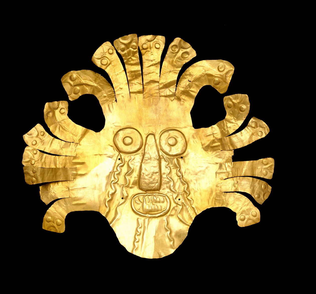 Päähine, 400 eaa - 600 jKr (kulta) tekijältä Culture Nazca