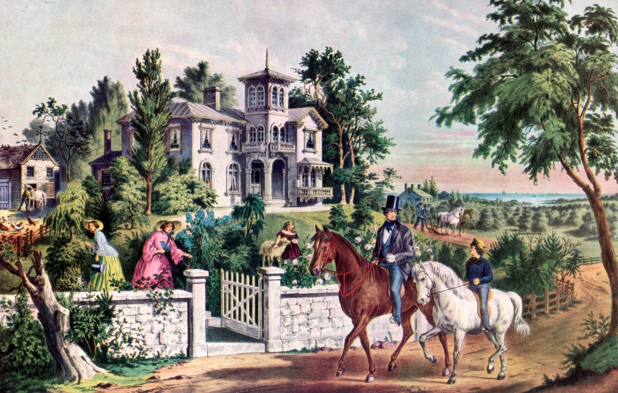 American Country Life, May Morning, 1855. tekijältä Currier and Ives