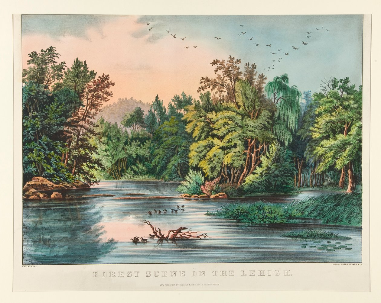 Metsäkohtaus Lehigissä tekijältä Currier and Ives