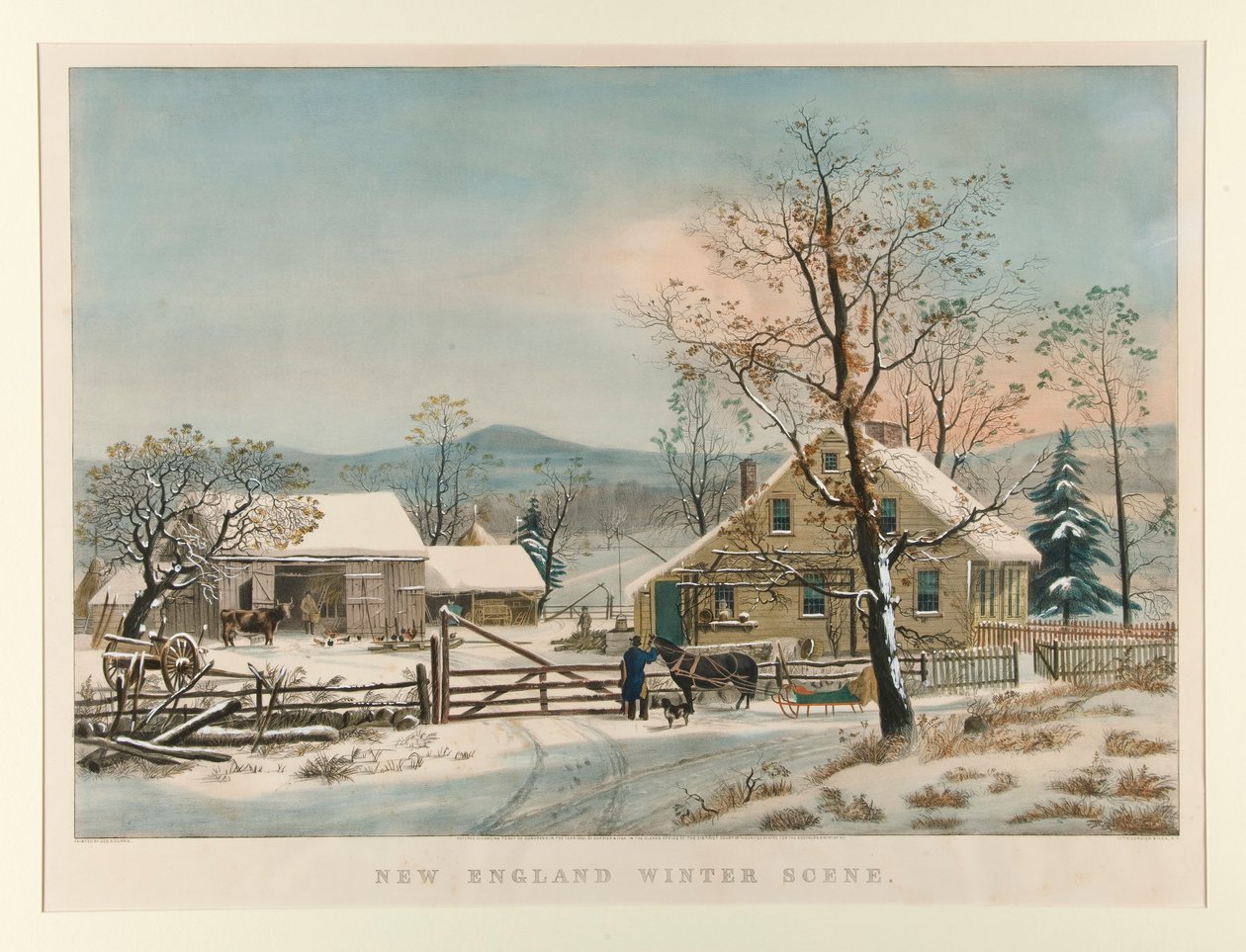 New England Winter Scene tekijältä Currier and Ives