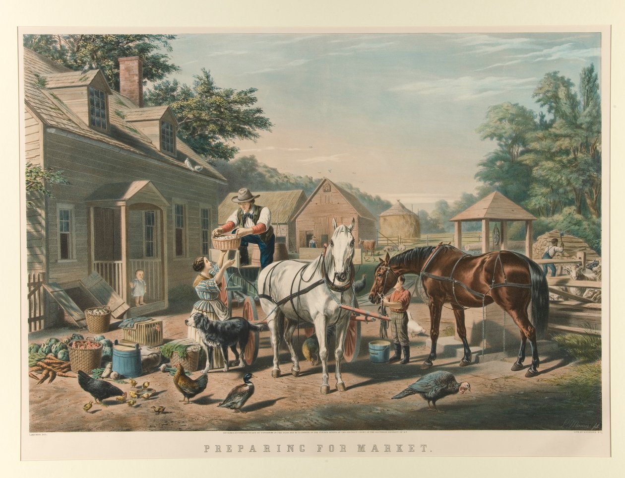 Valmistautuminen Marketiin tekijältä Currier and Ives