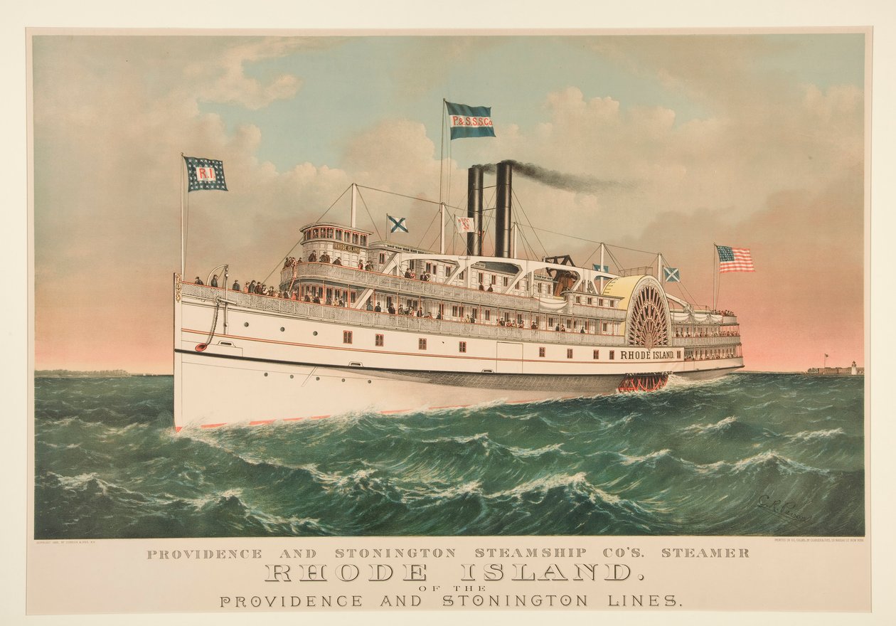 Providence ja Stonington Steamship Co tekijältä Currier and Ives