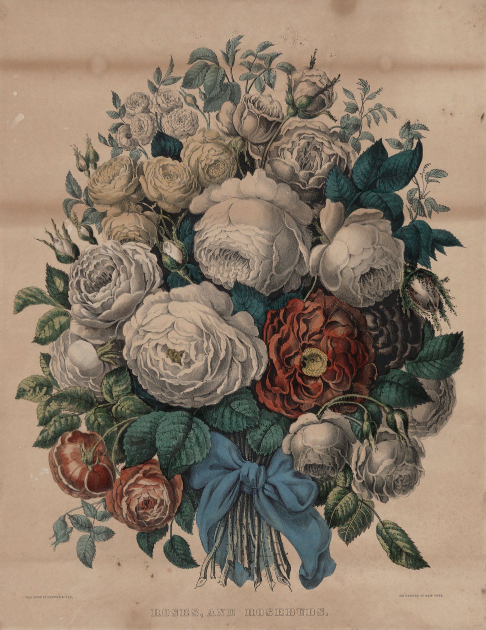 Ruusuja ja ruusunpuja tekijältä Currier and Ives